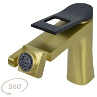 Смеситель для раковины Bronze de Luxe Element EL02XGB Матовое золото Черный — фото 4, Смесители для раковины