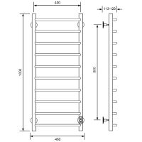 Электрический полотенцесушитель Comfysan Scola EC-10 100x40 016708 Белый матовый — фото 2, Электрические полотенцесушители