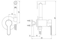 Товар: Гигиенический душ со смесителем ESKO SMH01 Хром - фото 3 Гигиенический душ со смесителем ESKO SMH01 Хром — фото 3, Гигиенические души