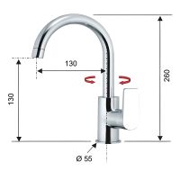 Смеситель для кухни Remer Dream D72C Хром — фото 2, Смесители для кухни