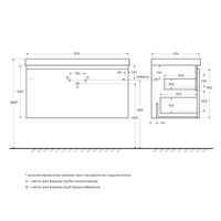 Товар: База под раковину подвесная CEZARES GIUBILEO-100-1C-SO-BL - фото 2 База под раковину подвесная CEZARES GIUBILEO-100-1C-SO-BL — фото 2, Тумбы под раковину
