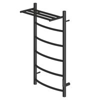 Полотенцесушитель электрический Point Афина PN04848PB П5 400x800 с полкой, диммер справа, черный — фото 3, Электрические полотенцесушители