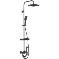 Душевая система Melodia della vita Blues MSC00108С_bk Черная матовая — фото 1, Душевые стойки