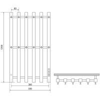 Электрический полотенцесушитель Melodia della vita Etude Electro Ferrum 120х33 П6 MTREEF12033gt Граф — фото 2, Электрические полотенцесушители