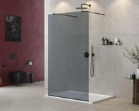 Душевая перегородка CEZARES LIBERTA-L-2-110-GR-NERO — фото 1, Душевые перегородки