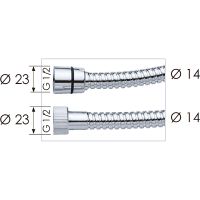 Товар: Душевой шланг Remer 333CN150 Хром - фото 2 Душевой шланг Remer 333CN150 Хром — фото 2, Комплектующие для душевого оборудования