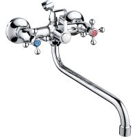 Смеситель для ванны Ростовская Мануфактура Сантехники SL71-140 универсальный Хром — фото 1, Для душа и ванны