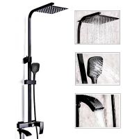 Душевая система ALMAes Turia SDI-1808 Черная матовая — фото 4, Душевые стойки