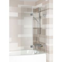 Шторка на ванну Riho VZ Scandic NXT X500 Yukon 117 P G001164120 (GX00602C2) профиль Хром стекло проз — фото 1, Складные шторки для ванной