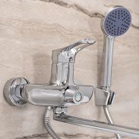 Смеситель для ванны Ростовская Мануфактура Сантехники SL120-006E универсальный Хром — фото 2, Для душа и ванны