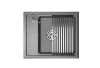 Granula-KS-6004, АЛЮМИНИУМ, кухонная мойка, кварц — фото 1, Кухонные мойки