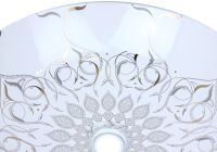 Раковина-чаша Bronze de Luxe 40 2008 Белая глянецевая с серо-золотым декором — фото 3, Раковины накладные