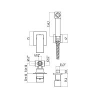 Гигиенический душ со смесителем Gattoni 2511/25NO.SS Черный матовый — фото 2, Гигиенические души