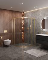 Душевой уголок CEZARES MOLVENO-R-11-90+20-C-BORO-IV — фото 2, Душевые уголки четверть круга