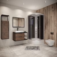 Душевая кабина Niagara Classic NG-3502-14G (100х100х215) средний поддон(26см),стекло тонированное,4  — фото 3, Душевые кабины