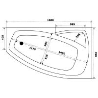 Акриловая ванна Creto Madison 160х95 R 22-1114 без гидромассажа — фото 2, Акриловые ванны