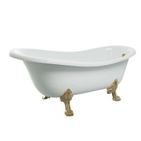 Ванна из искусственного камня Veragio Gialetta 170x80 26932 ножки Золото — фото 4, Ванны из искусственного камня