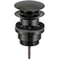 Донный клапан Remer 905CCR114CFP click-clack Черный брашированный хром — фото 1, Раковины и столешницы. Выпуски для умывальников