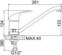 Смеситель для кухни Accoona H43 A5143 Хром — фото 3, Смесители для кухни