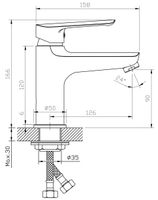 Смеситель "Lagos"  д/рак, без дон/кл, арт. LG 26 — фото 2, Смесители для раковины