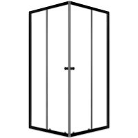 Душевой уголок Melodia della vita Cube 90x90 MCNCB9090MBk профиль Черный стекло матовое — фото 1, Квадратные душевые уголки