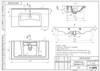 ГАРМОНИЯ, 100 см, мебельный умывальник, керамический — фото 5, Мини-раковины