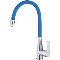 Смеситель для кухни Haiba HB70112-4 Хром Синий — фото 1, Смесители для кухни