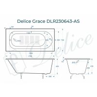 Товар: Чугунная ванна Delice Grace 170x70 DLR230643-AS без отверстий под ручки с антискользящим покрытием - фото 2 Чугунная ванна Delice Grace 170x70 DLR230643-AS без отверстий под ручки с антискользящим покрытием — фото 2, Чугунные ванны