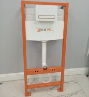 Клавиша смыва KK POL M08 V4 SPP/040/0/K Белая Золото матовое — фото 3, Кнопки смыва