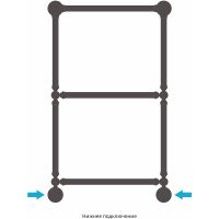 Водяной полотенцесушитель Сунержа Ренессанс 1304 860х500 00-0280-8650 Хром — фото 2, Водяные полотенцесушители