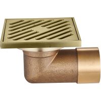 Душевой трап Raglo 100x100 R606.10.03 с решеткой Золото матовое — фото 1, Трапы для душа