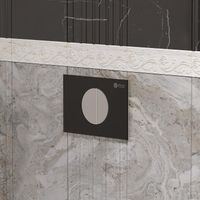 Клавиша смыва для пневматической инсталляции Point Венера, черный/хром, PN44073BC — фото 1, Кнопки смыва