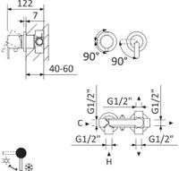 Товар: Встраиваемый смеситель CEZARES LEAF-VDIM3-L-SR - фото 2 Встраиваемый смеситель CEZARES LEAF-VDIM3-L-SR — фото 2, Смеситель для душа