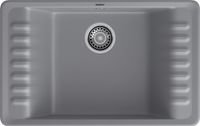 GRANFEST Мойка QUARZ 71 1-чаша+крыло 760*480мм темно-серый арт.GF-ZW- — фото 1, Кухонные мойки