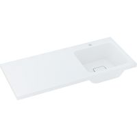 Раковина Iddis Optima Home 120 R 480120Ri28 с местом под стиральную машину Белая — фото 3, Раковины встраиваемые сверху