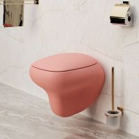 Товар: Унитаз Ambassador Diamond 123T20901R-122T20901 подвесной Розовый матовый с сиденьем Микролифт - фото 2 Унитаз Ambassador Diamond 123T20901R-122T20901 подвесной Розовый матовый с сиденьем Микролифт — фото 2, Подвесные унитазы