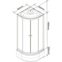 Душевая кабина Parly Bianco BM86 85х85 7854 без гидромассажа — фото 2, Душевые кабины