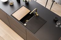 Мойка для кухни ALVEUS GRANITAL CADIT 40 CARBON - G91 860 X 500 1X в комплекте с сифоном 1132823, — фото 3, Кухонные мойки