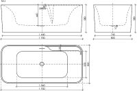 Акриловая ванна Sancos Sigma 170x80 без гидромассажа арт-FB15 — фото 4, Акриловые ванны