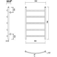 Товар: Водяной полотенцесушитель Domoterm Калипсо П5 500x700 Бронза - фото 2 Водяной полотенцесушитель Domoterm Калипсо П5 500x700 Бронза — фото 2, Водяные полотенцесушители
