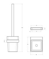 Ёршик для унитаза подвесной CEZARES SLIDER-TBS-V-NOP — фото 2, Ершики для унитаза