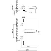Товар: Смеситель для ванны Agger Slim A2210000 Хром - фото 2 Смеситель для ванны Agger Slim A2210000 Хром — фото 2, Для душа и ванны