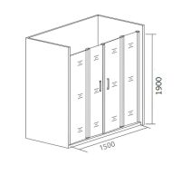 Товар: Душевая дверь Good Door Cofe WTW-TD-150-C-B 150 КФ00014 профиль Черный стекло прозрачное - фото 2 Душевая дверь Good Door Cofe WTW-TD-150-C-B 150 КФ00014 профиль Черный стекло прозрачное — фото 2, Душевые двери в нишу