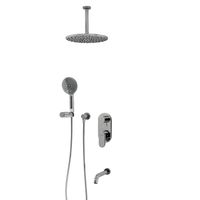 A175868 Встраиваемый комплект для ванны с верхней душевой насадкой, лейкой и изливом — фото 3, Встраиваемые душевые комплекты