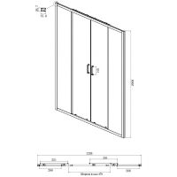Душевой уголок Ambassador Forsa 130х120 17021108AX-120AX профиль Хром стекло прозрачное — фото 5, Душевые уголки
