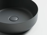Умывальник чаша накладная круглая (цвет Темный Антрацит Матовый) Element 390x390x120мм — фото 12, Раковины накладные