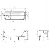 Товар: Акриловая ванна Roca Leon 170x70 248658000 без гидромассажа - фото 2 Акриловая ванна Roca Leon 170x70 248658000 без гидромассажа — фото 2, Ванны