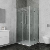 Душевой уголок Ambassador Diamond 90х90 12011109 профиль Хром стекло прозрачное — фото 11, Душевые уголки