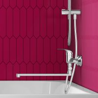 Смеситель для ванны Dorff Stark D1109500 универсальный Хром — фото 9, Смеситель для ванны