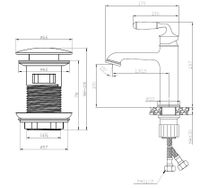 Смеситель для раковины ESKO Prague PG 26 Бронза Сатин — фото 3, Смесители для раковины